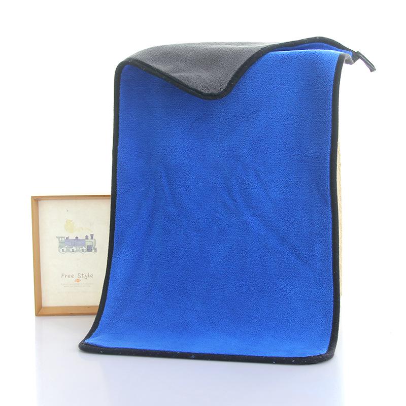 Dubbelsidig tjock handduk i korallfleece för biltvätt och rengöring - Ultraabsorberande för detaljering