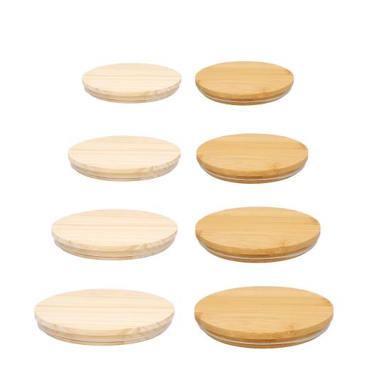 Dřevěné víčko na hrnek pro láhev na vodu, hrnek na čaj pro aromaterapii, těsnící víčko pro skleněnou láhev 90/100/110/130 mm, víčko na sklenici na potraviny pro domácí kuchyni, venkovní cestování