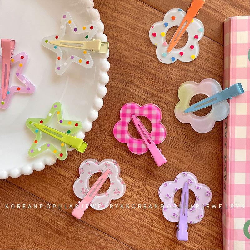 

Polka Dot Star Makeup Hair Clip for Girls