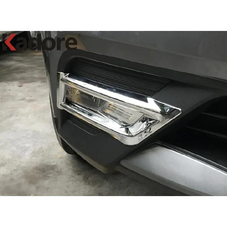 For Nissan Kicks 2016 2017 2018  Chrome Front Fog Light Lamp Cover Trim Head Foglight Foglamp Bezel Trims Car Accessories