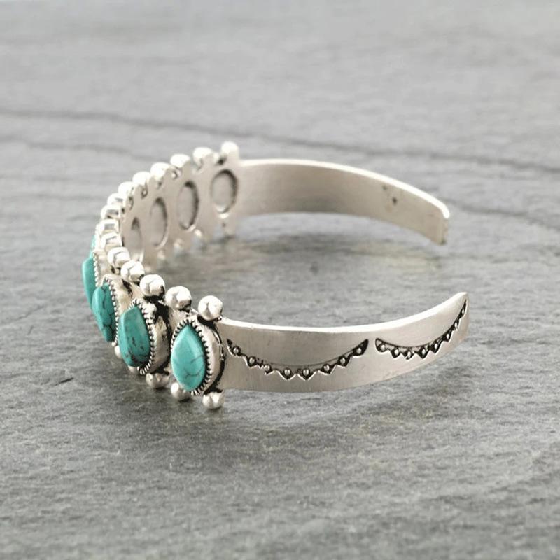 Vintage Tibet Turquoise Bracelet for Women Men Bangles Bracelets Bohemian Ethnic Gypsy Indian Afghan Turkish Zircon