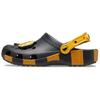 EVA Comfortable and Versatile Simple Hole Shoes Unisex Black and Yellow