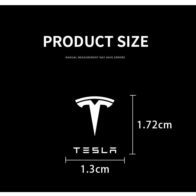 2/5/10Pcs Car Logo Sticker Central Control Decals Car Accessories For Tesla Model 3 Model X S 2016-2020 Decals TM3 TMX TMS Decal