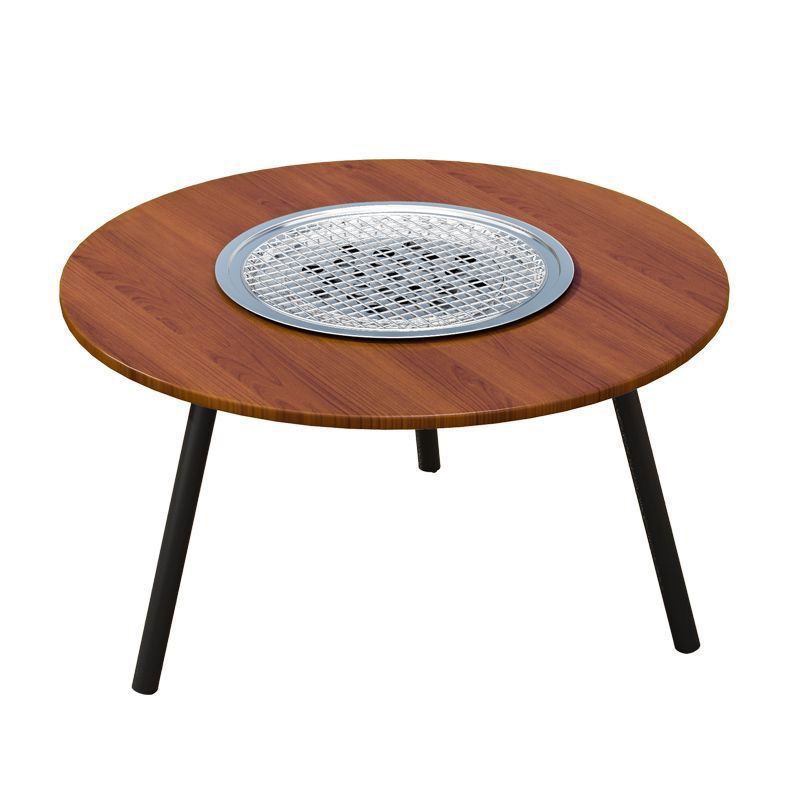 Tragbarer Klapp-Grilltisch für den Außenbereich, Picknick, Camping, Holz-Teekocher, Kochen