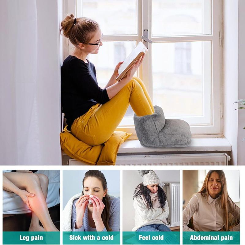 Usb Electric Heater Foot Warmer Heated Comfort Plush Cushion Couple Warm Foot Cover Feet Heating Pads For Home Sleeping