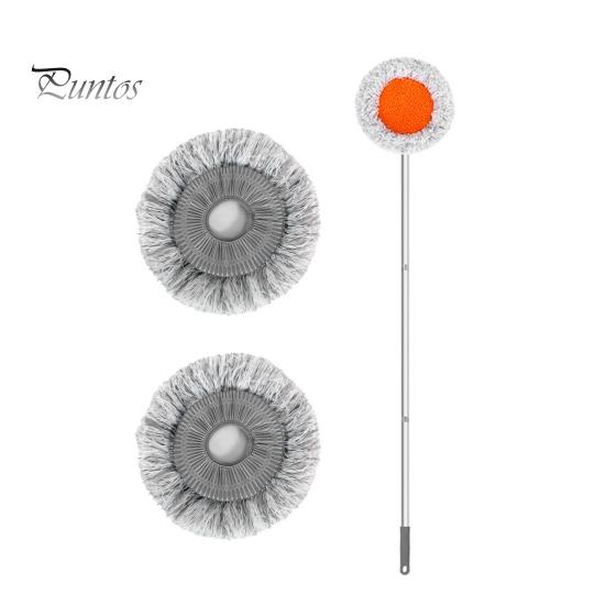 

Плоская швабра, вращающаяся на 360 градусов, швабра для мытья стен и потолка с 3 насадками, с сильным впитыванием воды A серый