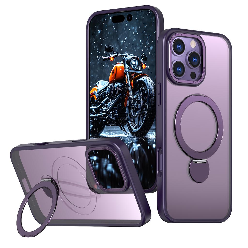 For iPhone 17 Case Kickstand Camera Slider PC + TPU Phone Cover Compatible with MagSafe