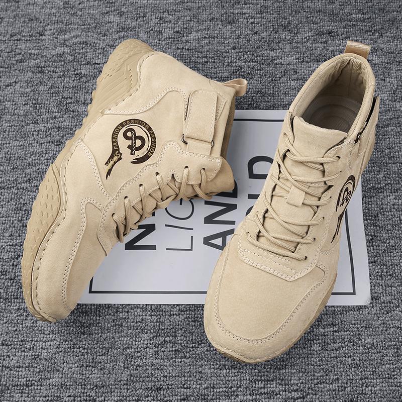 Men Pigskin Mid Top Casual Shoes Large Size Handmade Winter Warm Lined Options Walking Travel Sizes 38-46