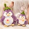 25-60cm Creative Purple Penguin Plushie Cute Penguin In Vegetable Eggplant Plush Toy Kawaii Christmas Gift Pillow