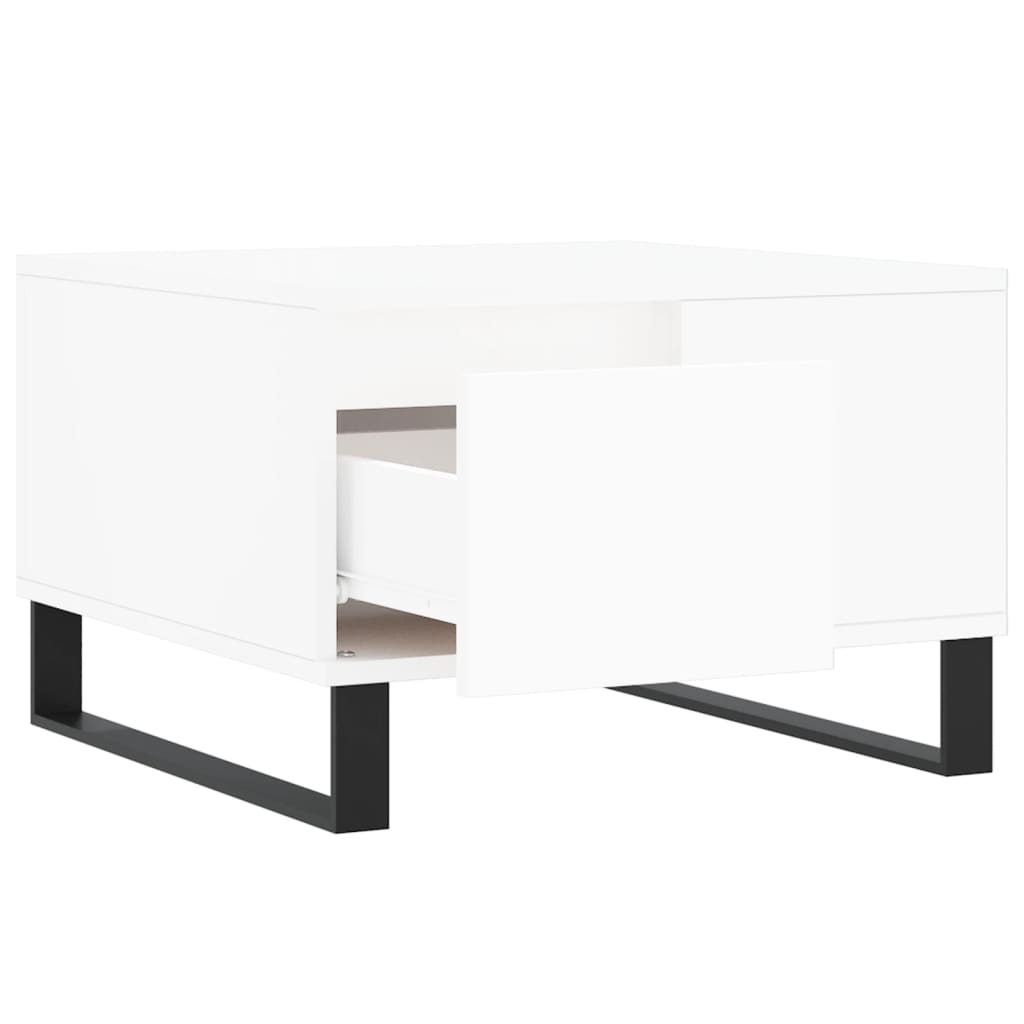 White Coffee Table 55x55x36.5 cm Particleboard
