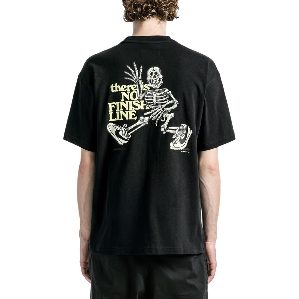 Nike T Shirts Men's Black Crew Neck Moderate Straight Fit DX5842-010