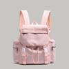 Sweet Pink Nylon Fabric Backpack for Women, Korean Ins Style, High Aesthetic Value, Casual Daily Commuting and Travel Backpack