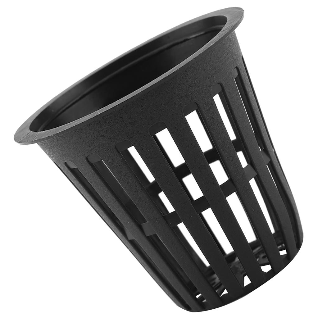 10pcs Set Durable Safe Plastic Hydroponic Basket Cup for Garden Balcony Planting(Black)