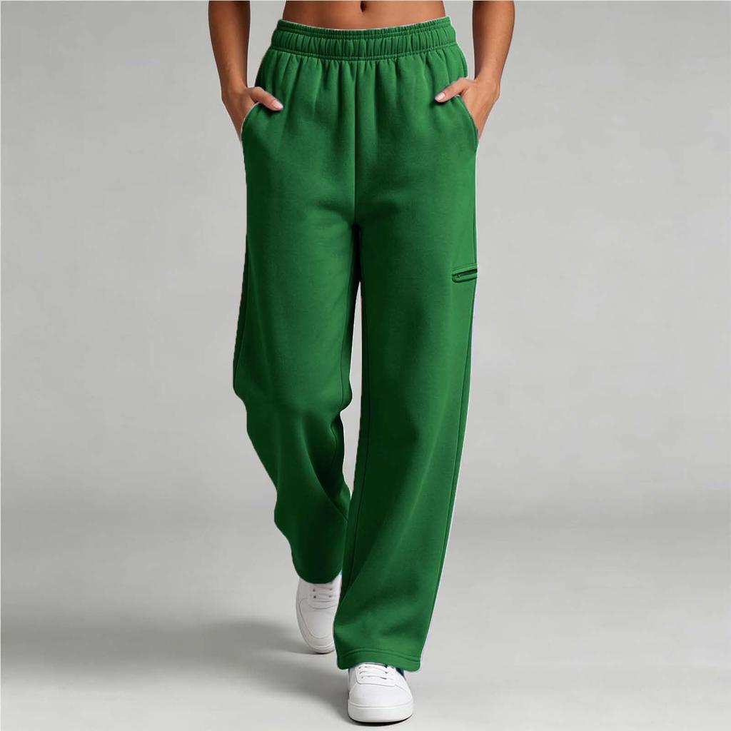 Women's Color Sweatpants with Elastic Waist and Pockets, Loose Fit Casual Joggers for Everyday Wear