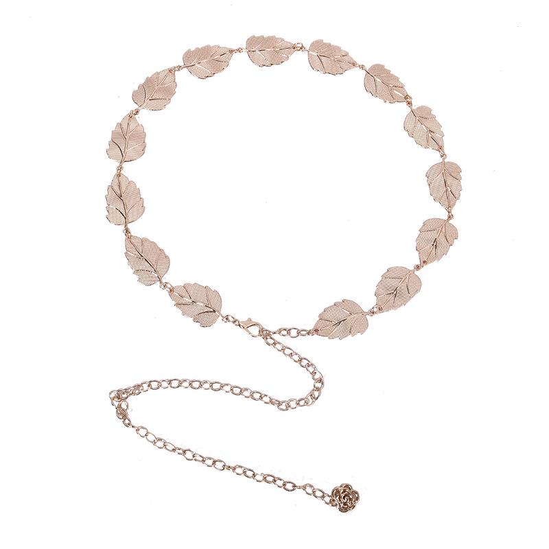Korean-Style Women's Thin Metal Waist Chain - Versatile Fashion Accessory for Dresses, Shirts, T-Shirts, and Pants.
