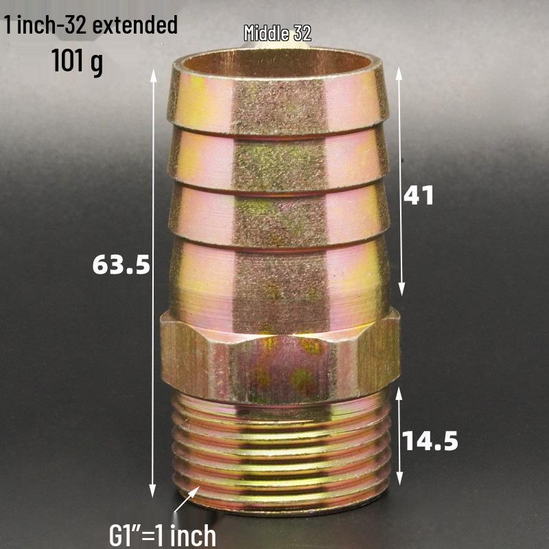 Iron-Plated Threaded Pagoda Hose Connector - Fits 1/2, 3/4, 3/8, 1/4, 1 Inch