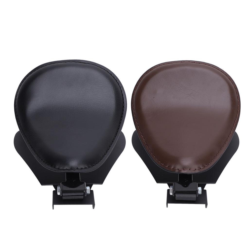 Motorcycle Solo Seat with Spring Bracket Kit Faux Leather Strong Support Universal Fit for Retro Mot