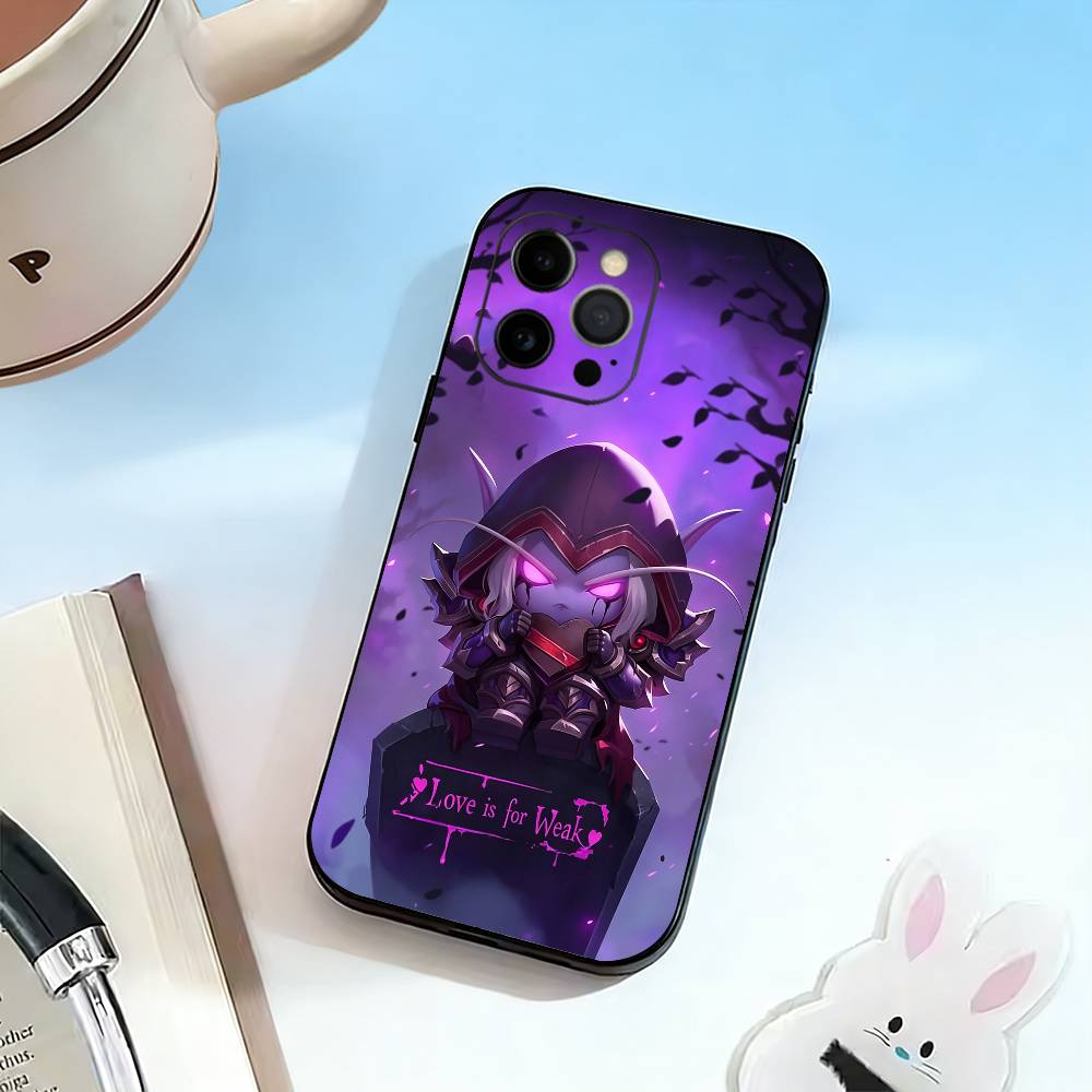 Game-W-World of W-Warcraft  Phone Case For iPhone 17,16,15,14,13,12,11 Plus,Pro Max,XS,Soft Silicone Black Cover