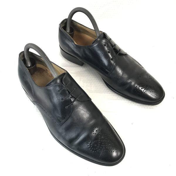 Vintage/REGAL Heritage/Leather Plain Toe with Medallion/25.0EE/Black/Business Dress Shoes(USED)
