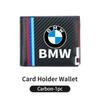 BAGD7 Car Sticker Men Wallet Carbon Fiber Coins ID Credit Card Holder License Passport Bag Gift For BMW 1 2 3 4 5 7 Series X1 X2 X3 X4