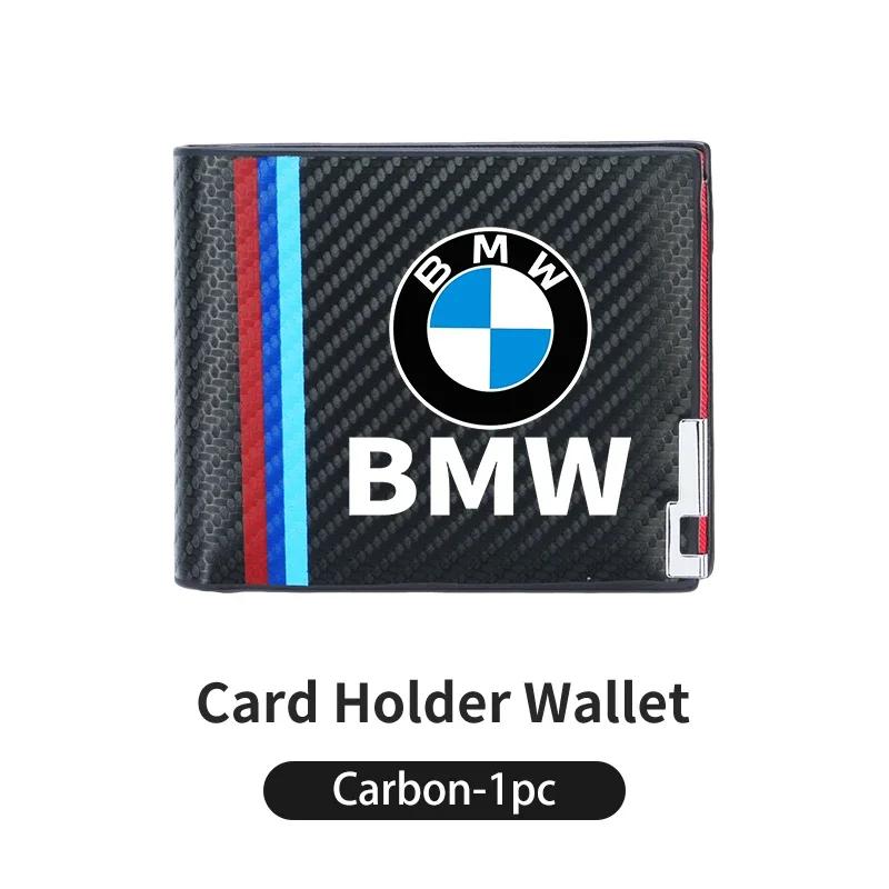 BAGD7 Car Sticker Men Wallet Carbon Fiber Coins ID Credit Card Holder License Passport Bag Gift For BMW 1 2 3 4 5 7 Series X1 X2 X3 X4