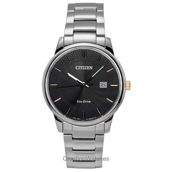 

Мужские часы Citizen Eco-Drive из нержавеющей стали с черным циферблатом BM6977-70E чёрный