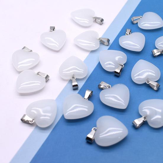 Heart Shape Pendant Necklace Charm 20mm Love Heart Shaped Pendant Jewelry Accessory for DIY Crafts Necklaces Bracelets Key Chains