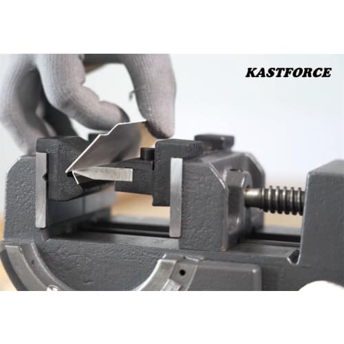 KASTFORCE KF5007 4-inch (100mm) Vise-Mounted Metal Bender with Metal Brake Attachment. Bends up to 2mm (14-gauge) mild steel and 3.17mm (1/8-inch) alu