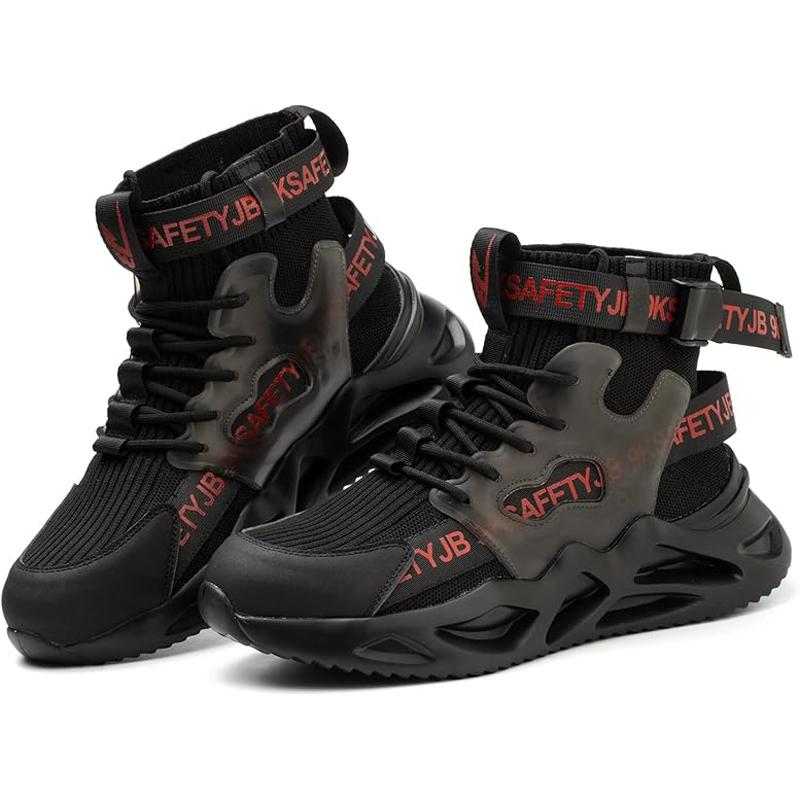 Work Boots Men Women Safety Boots Steel Toe Safety Work Shoes Indestructible Shoes Anti-smash Lightweight Work Sneakers Footwear
