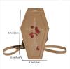Sargform Achseltasche PU-Leder Damen Umhängetasche Retro Gothic Halloween Umhängetaschen Mädchen Reise Make-up Kosmetiktaschen
