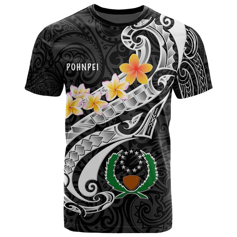3D Pohnpei Polynesian Culture Tribal Island Retro Tattoo Printing T Shirt Children Fashion Cool Tee Shirts Harajuku Clothing Top