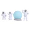 Birthday Space Cake Cosmonaut Statues Astronaut Ornaments With Moon Sculpture Figurines Spaceman