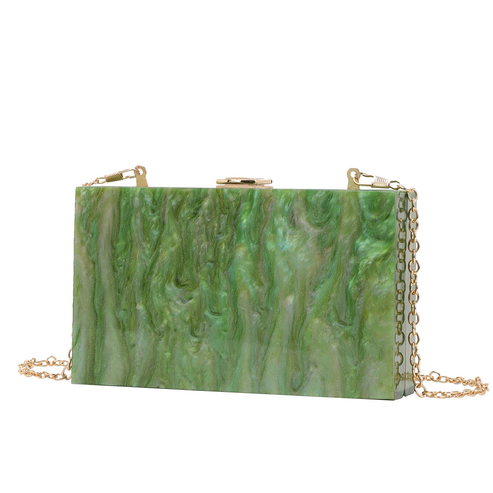 

Women s Marble Pattern Acrylic Evening Crossbody Bag