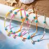 Bohemian Colorful Rice Beads Necklace for Women Sea Shell Starfish Pendant Clavicle Choker Summer Beach Party Charm Jewelry Gift