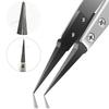 1pc ESD-259 Stainless Steel Precision Pliers Anti-Static Carbon Fiber Tweezers for Electronics Jewelry