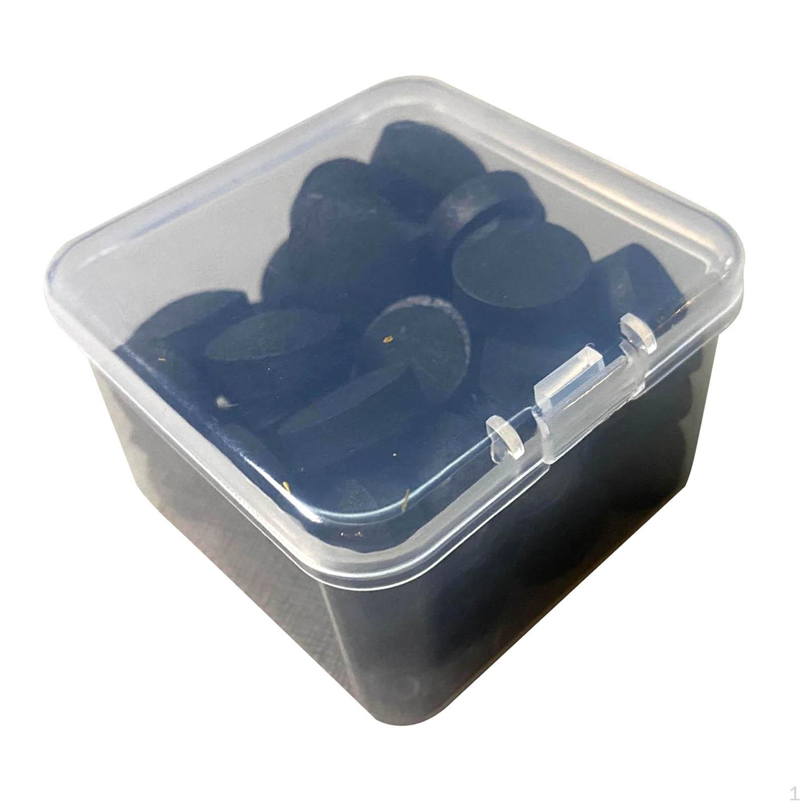 

50x leather Snooker Cue Tips Glue on Billiard Replacement Parts for Playing