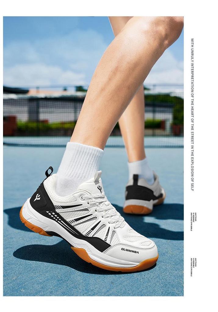 Unisex Non-slip Breathable Badminton Shoes - Shock-Absorbing, Wear-Resistant for Outdoor Training
