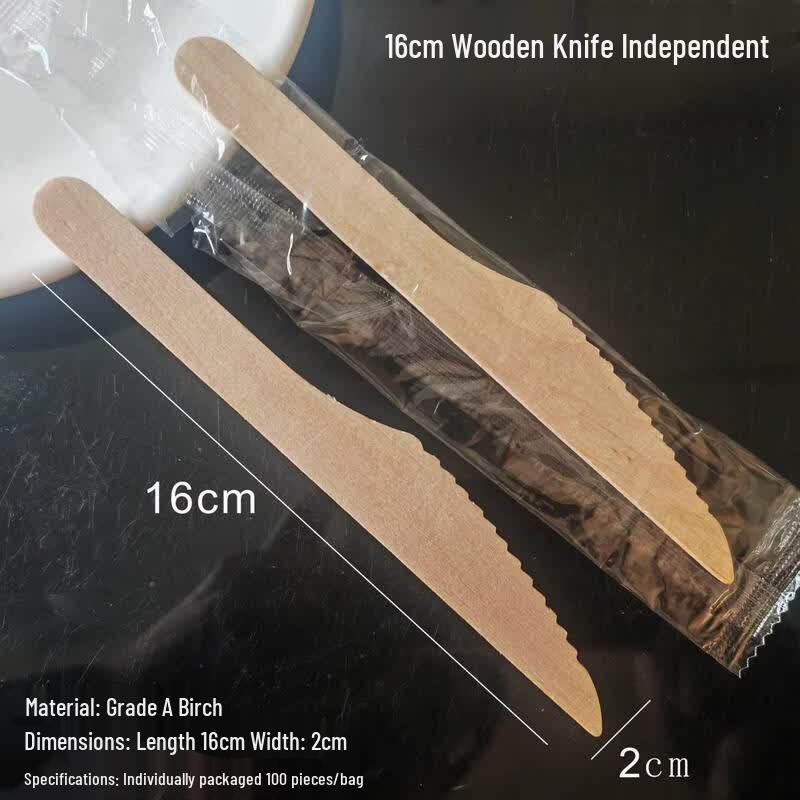 ZISIZ Disposable Rice Husk Cutlery Set