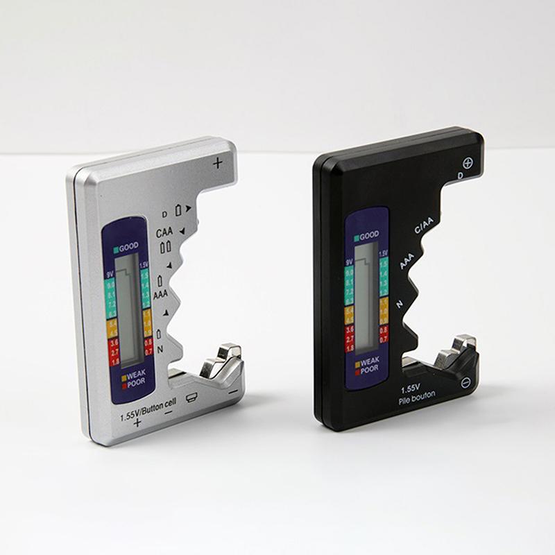 1pcs Black Portable Battery Capacity Indicator Compact Size Lithium Battery Level Tester Digital Display Battery Voltage Meter