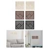 2x Wooden Wall Art Decor Wall Decoration Stylish Wall Sculptures Geometric Ornament for Living Room Bedroom Farmhouse Kitchen