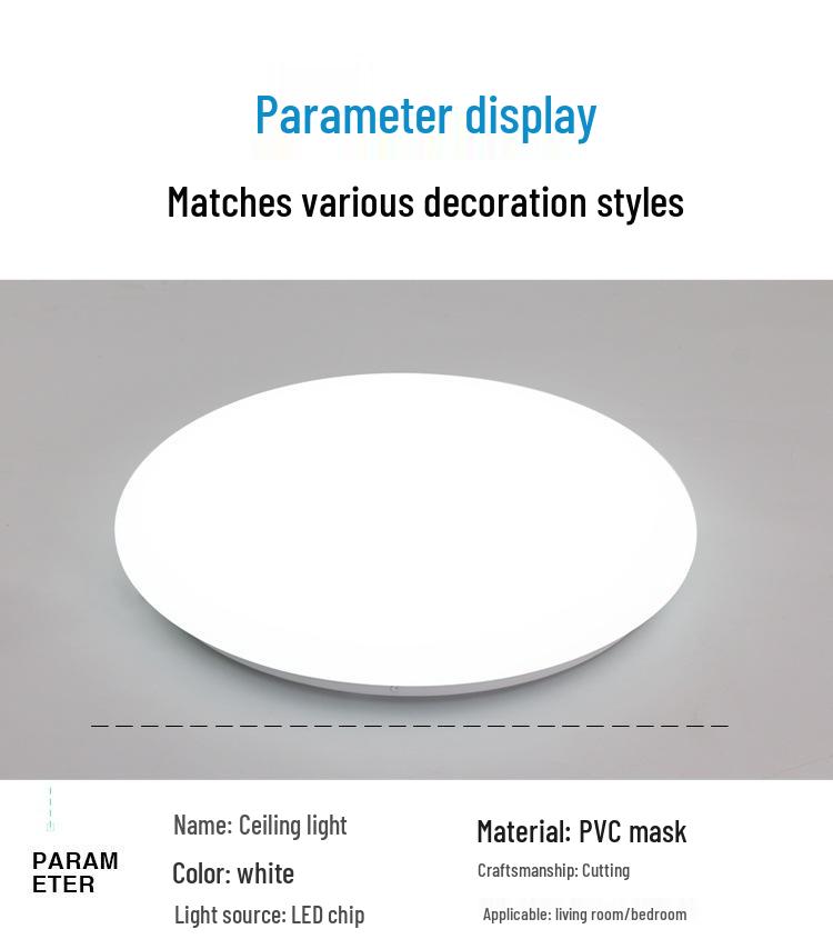 Ultra-Thin Smart LED Ceiling Light - Japanese Standard, 110V, PSE Certified for Bedroom, Living Room, Balcony