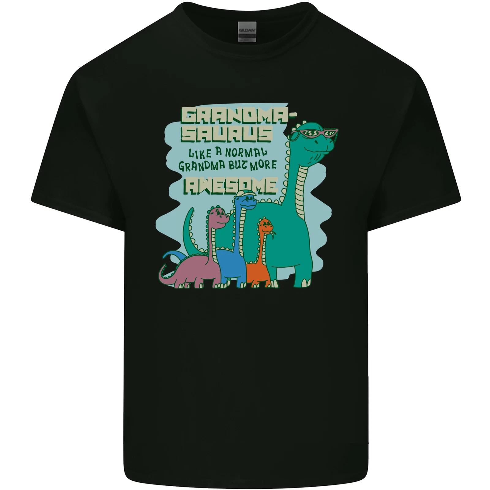 Grandma-saurus Funny Dinosaur Grandkids Kids T-Shirt Childrens L