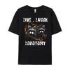 Live Laugh Lobotomy Retro Opossum Lovers Mens Shirts Graphic Tee Mens Clothing Tshirts