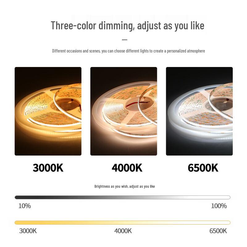 OEINGCOB Self-Adhesive Dual Color Temperature LED Strip Light