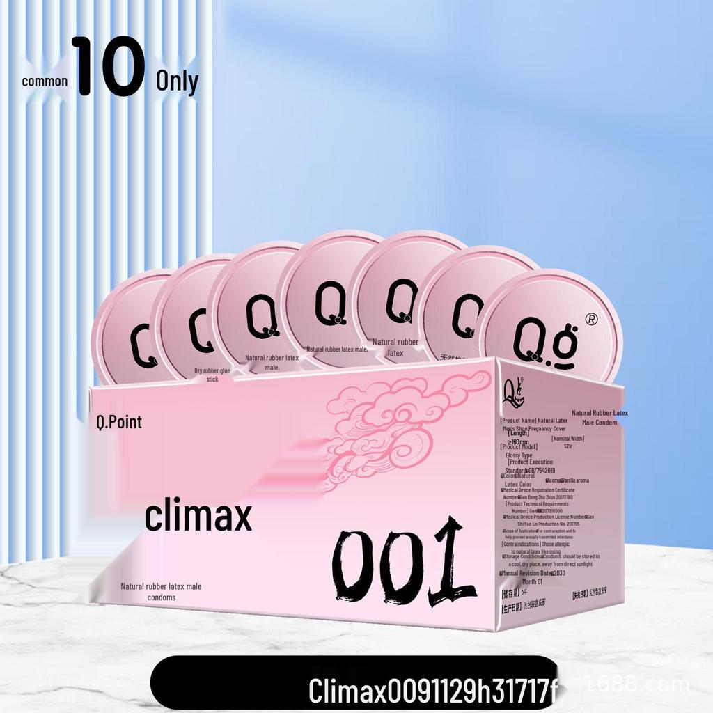 Ultra-Thin Large Particle Clitoral Stimulation Condoms - Long-Lasting Wolf Teeth Design