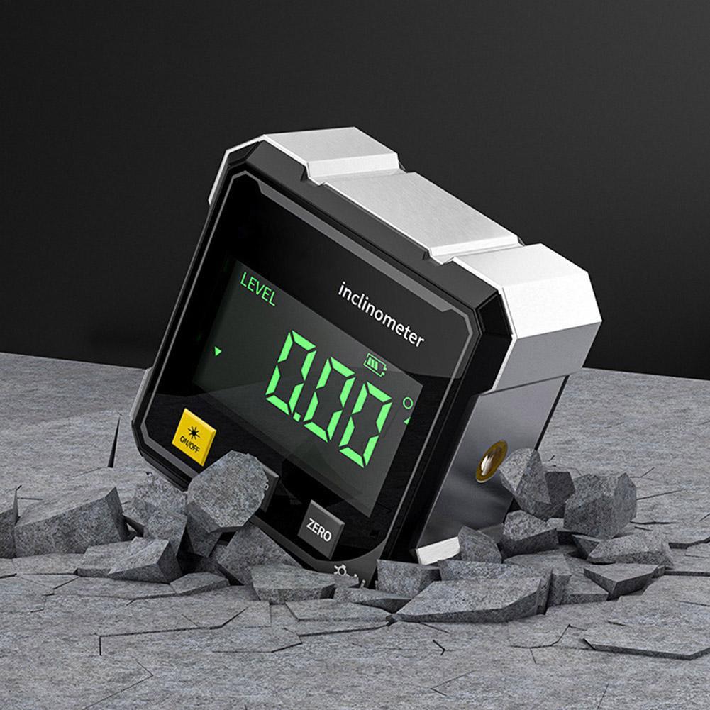 Multifunctional Digital Pocket Electronic Digital Protractor Angle Finder Box Inclinometer 360 Degree Measurement Laser Level