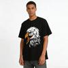 Roaring Bald Eagle Graphic Tee Casual Animal Print Top For Men Women Pure cotton T-shirt