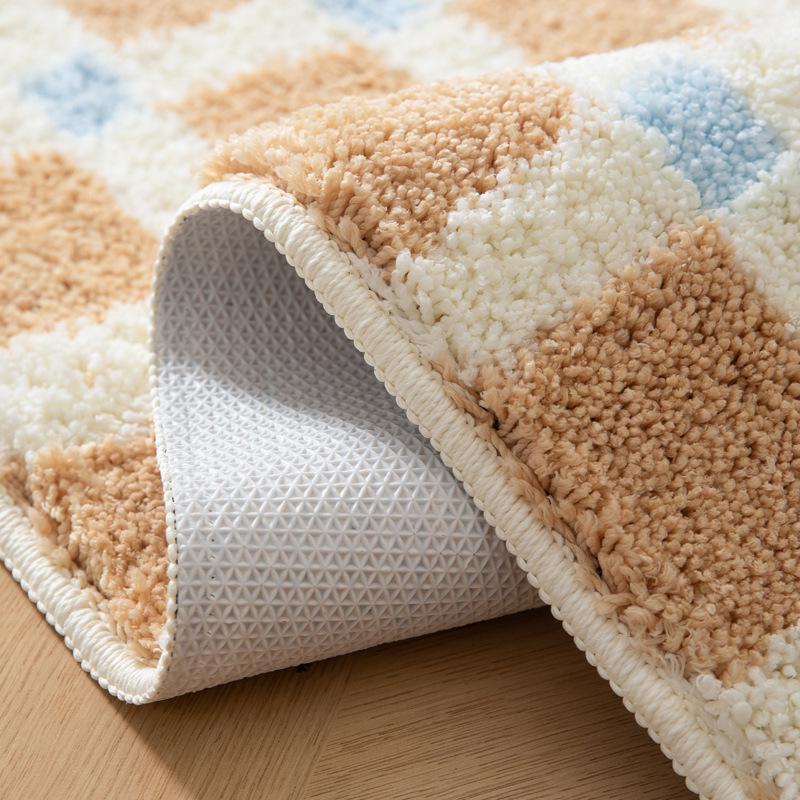 Plush Bedroom Carpet: Dirt-Resistant, Easy-Clean, Non-Slip, Water-Absorbing Floor Mat for Bedside or Bay Window.