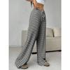 Women's Clothing, New Styles, Casual Pants, Striped, Solid Color, Elastic, Drawstring, Cotton, Straight Leg Pants