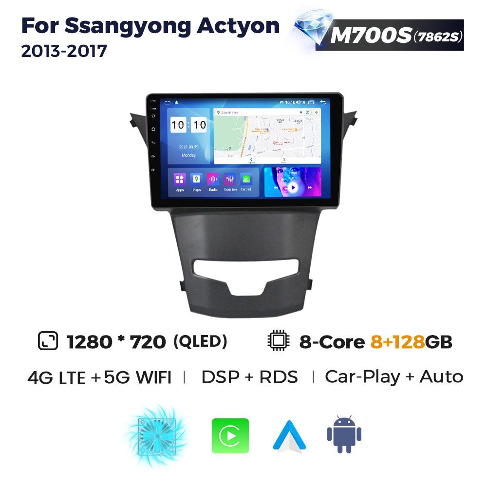 Navifly 8-Core 8+256G Android All In One Stereo Multimedia Player For SsangYong Korando 3 Actyon 2 2013-2017 GPS 2 Din Car Radio